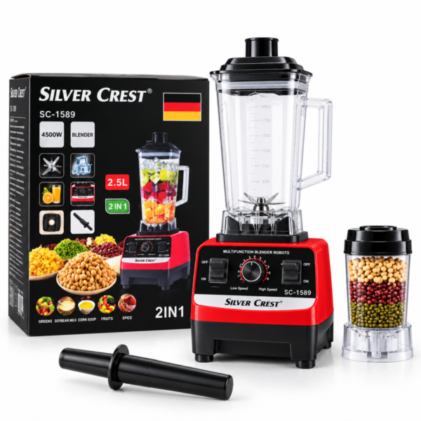 Silver Crest SC 1589 4500W Heavy Duty 2 in 1 Blender Smoothie Maker 2L Jar Ice Crusher Juicer - Online in Pakistan
