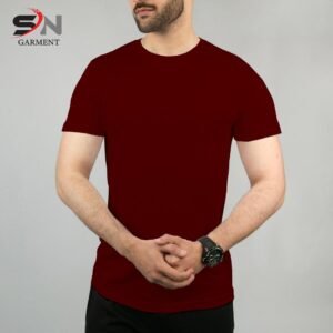Maroon Simple Plain T-shirt For Men & Boys - for Daily Wear