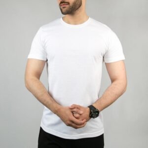 White Simple Plain T-shirt For Men & Boys - with Cash on Delivery