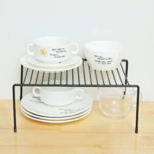 Intelligent Design Cabinet Storage Shelf Rack - Steel Metal Wire - Cupboard, Plate, Dish, Counter & Pantry Organizer Organization - Kitchen
