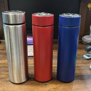 Stainless Steel Temperature Water Bottle with Light Display Temperature (500 Ml) (Random Color) Black & White available