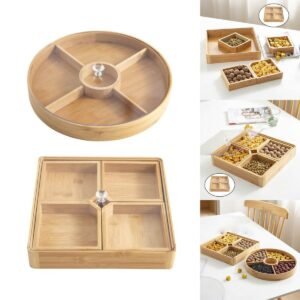 Storage organizer divided snack plate nuts platter storage box serving tray - High Quality
