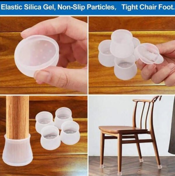 Table chair leg silicone cap pad furniture Non slip feet cover - Online in Pakistan