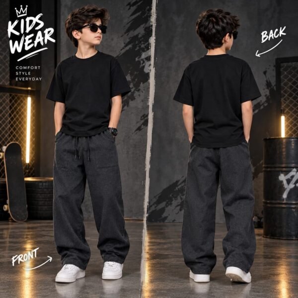 Kids Track Suit – Cotton T-Shirt & Baggy Trouser Set for Boys, 4 Sizes