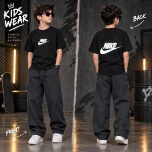 Kids Track Suit – Cotton T-Shirt & Baggy Trouser Set for Boys, 4 Sizes
