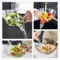 Transparent Multi Functional Plastic Drain Funnel Bowl for Washing Fruits Vegetables - Best Price in Pakistan