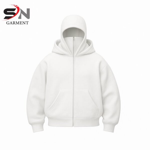 White Balaclava Ninja Hoodie For Men & Boys - Premium Fabric Quality