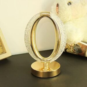 USB Operated Rechargeable Oval Light Crystal Touch Lamp