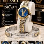 Luxury Ladies Two-Tone Chain Watch - Medusa Dial, IP Gold Plated, Butterfly Lock – two-tone colour - photo 6