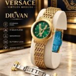 Luxury Ladies Two-Tone Chain Watch - Medusa Dial, IP Gold Plated, Butterfly Lock – two-tone colour - photo 9