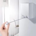 Wall Mounted Retractable Clothesline 42m Aluminum Alloy Holds 20kg Clothes - High Quality