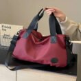 Waterproof Large Capacity Fitness Bag Travel Handbag Womens Short Trip Lightweight Luggage Mens Shoulder Crossbody Bag -