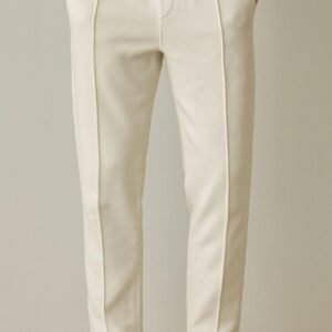 White Fleece Front Stripe Trouser For Men & Boys - Comfortable Fit Design