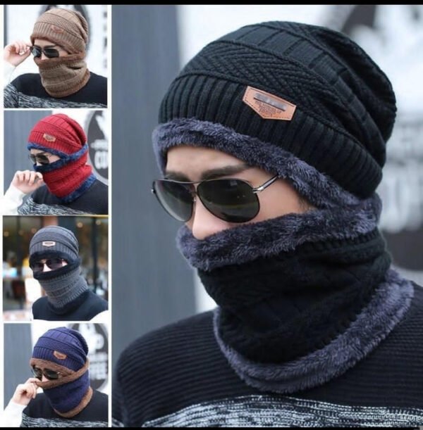Winter Cap With Neck Muffler For Men/Women - with Cash on Delivery