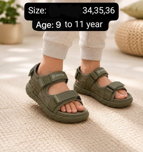 Kids Two-Strap Summer Sandals - Soft Comfortable Daily Wear Sandals - photo