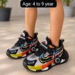 Kids Chunky Sports Sneakers - Bold Colour Sports Shoes for Boys - photo