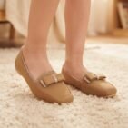 Girls Bow Loafers - Soft Satin Slip-On Pumps for Kids - photo