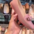 Girls Bow Loafers - Soft Satin Slip-On Pumps for Kids - photo