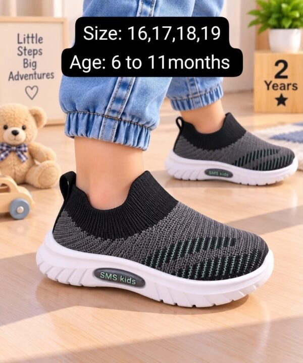 Baby Slip-On Sneakers - Soft Knit First Shoes for Infants - photo