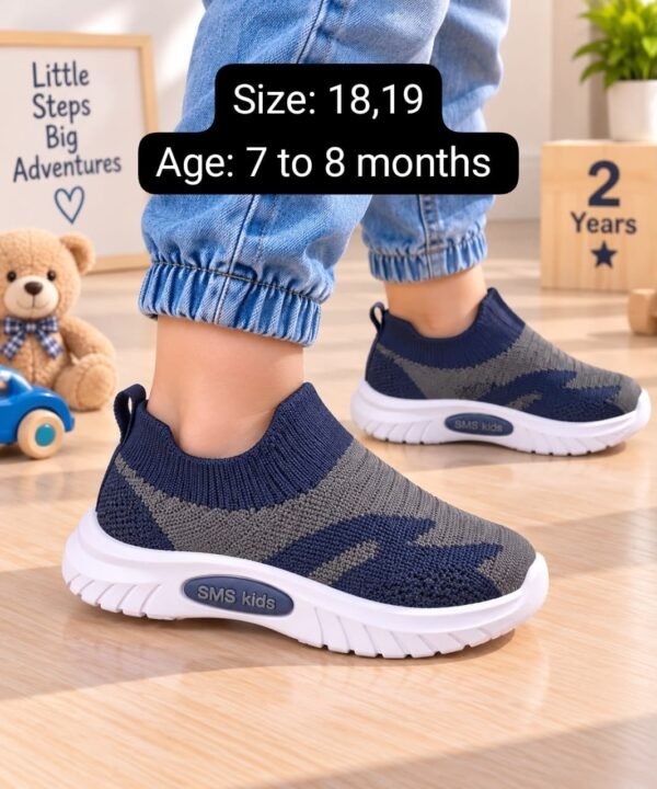 Baby Slip-On Sneakers - Soft Knit First Shoes for Infants - photo