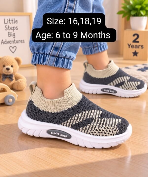 Baby Slip-On Sneakers - Soft Knit First Shoes for Infants - photo