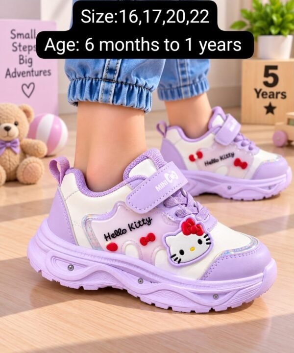 Kids LED Light-Up Character Sneakers - Pink and Purple Running Shoes - photo