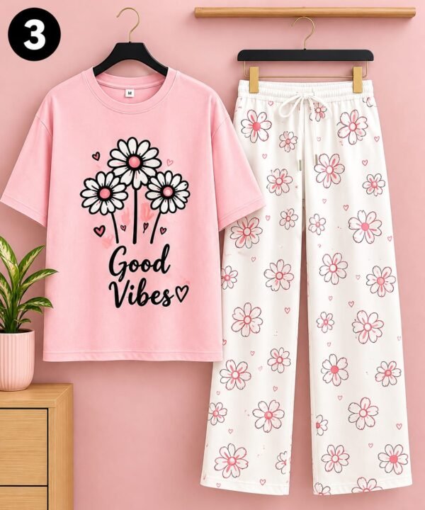 Women's Night Suit - Daisy and Sweet Dreams Teddy Prints