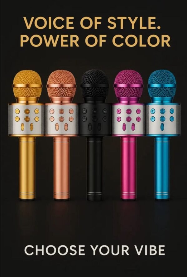 WS-858 Compact Rechargeable Cordless Bluetooth Microphone & Hifi Speaker