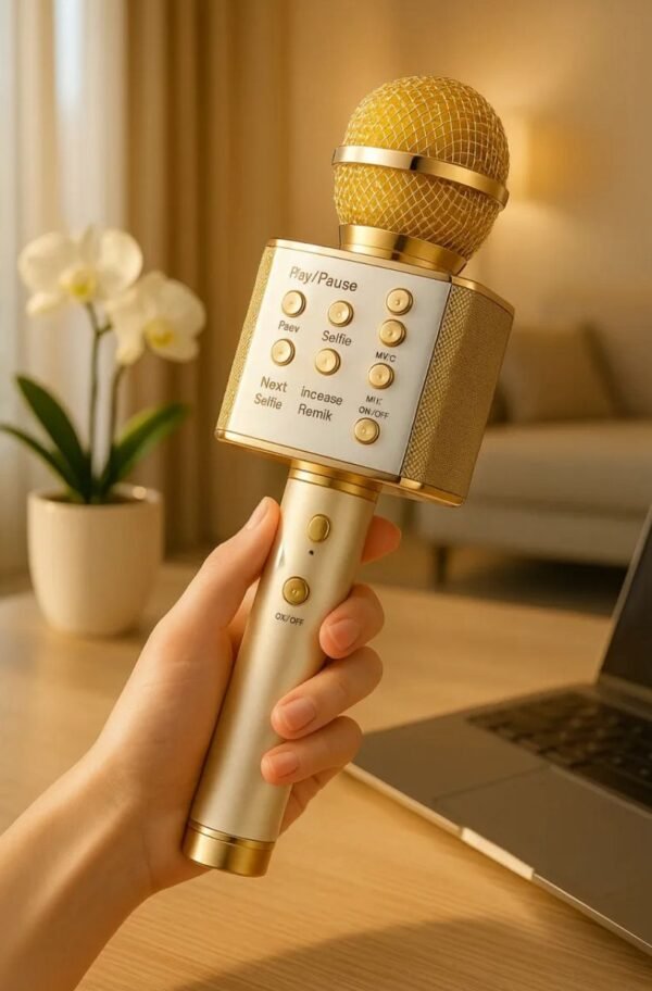 WS-858 Compact Rechargeable Cordless Bluetooth Microphone & Hifi Speaker