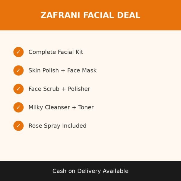 Zafrani Facial Deal – Complete Skincare Kit with Skin Polish, Mask & Toner