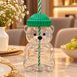 Green Cute Bear-Shaped Green Tumbler