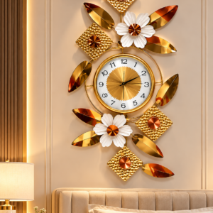 Golden Wall Clock