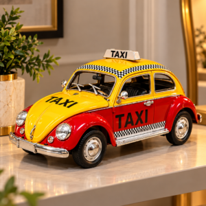 Red Vintage Taxi Car Showpiece