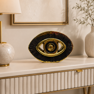Black Abstract Ceramic Accent Black