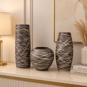 Gold 3-Piece Decorative Vase