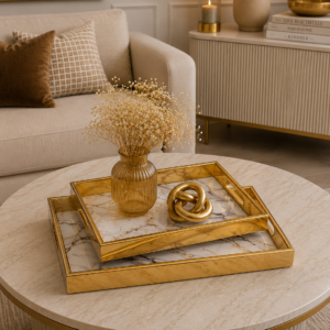 Gold 2-Piece Coffee Table
