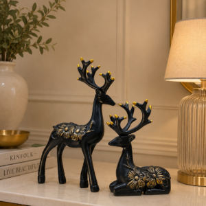 Black 2-Piece Decorative Sculpture