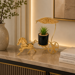 Gold Gold Horse Carriage Metal