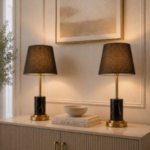 Black 2-Piece Table Lamp