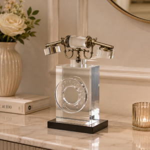 Crystal Crystal Vintage Telephone Showpiece