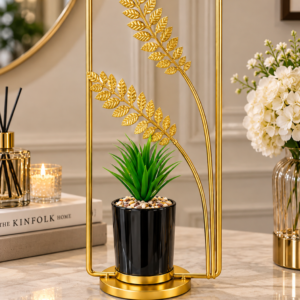 Black Gold Leaf Planter Stand