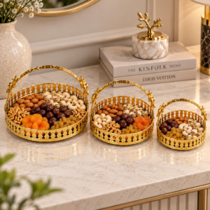 Gold 3-Piece Serving Tray