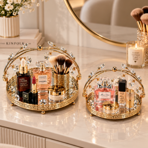 Gold 2-Piece Decorative Tray