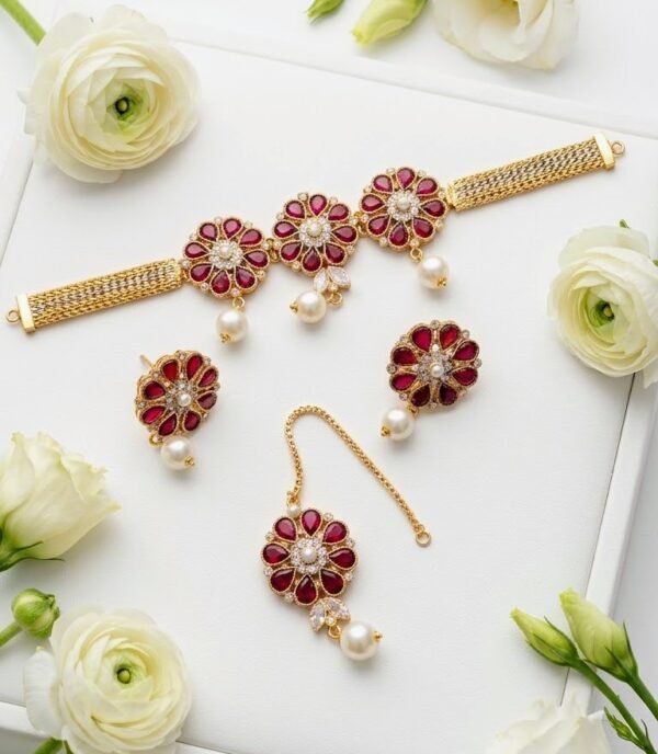 Zarcon AD Necklace & Earrings Set – picture 3 – Al-Atabah PK