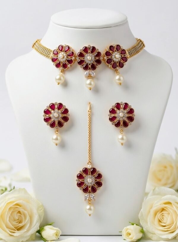 Zarcon AD Necklace & Earrings Set – picture 4 – Al-Atabah PK
