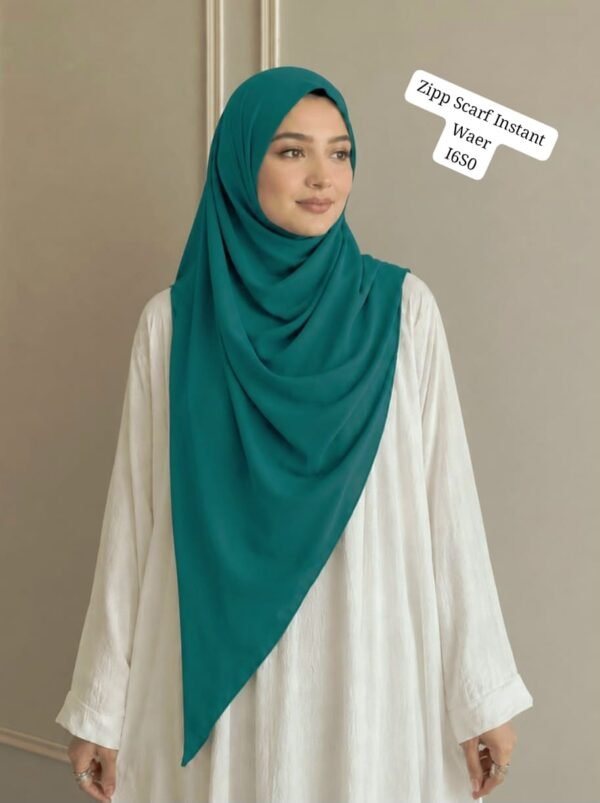 Instant Zip Scarf – No Pins Double Layer Georgette Hijab
